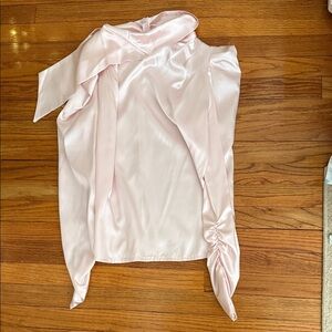 Elegant Pink Satin Blouse